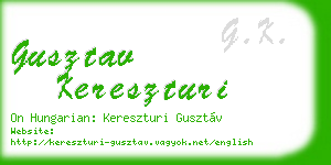 gusztav kereszturi business card