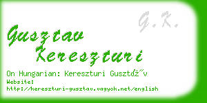 gusztav kereszturi business card
